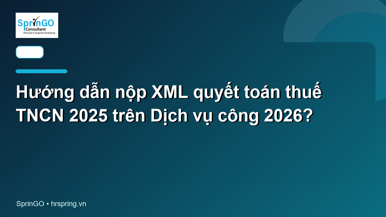 Hướng dẫn nộp XML quyết toán thuế TNCN 2025 trên Dịch vụ công 2026? - pháp luật thuế | SprinGO