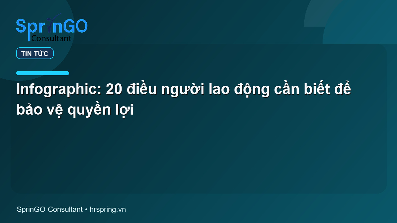 Infographic: 20 điều người lao động cần biết để bảo vệ quyền lợi