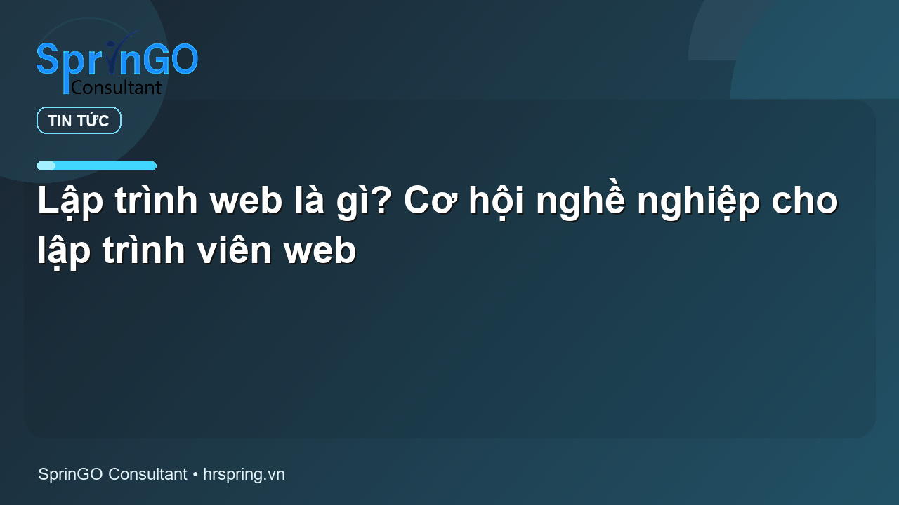 Lập trình web là gì? Cơ hội nghề nghiệp cho lập trình viên web - tin tức | SprinGO