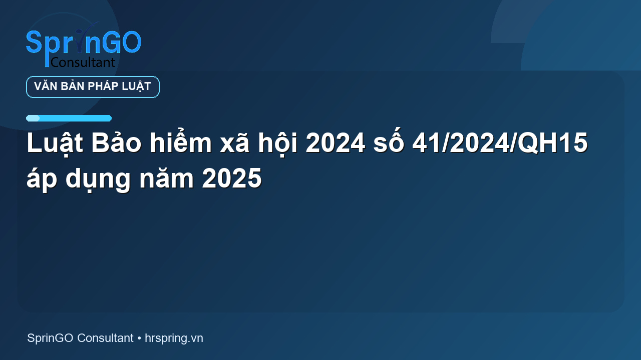 Luật Bảo hiểm xã hội 2024 số 41/2024/QH15 áp dụng năm 2025