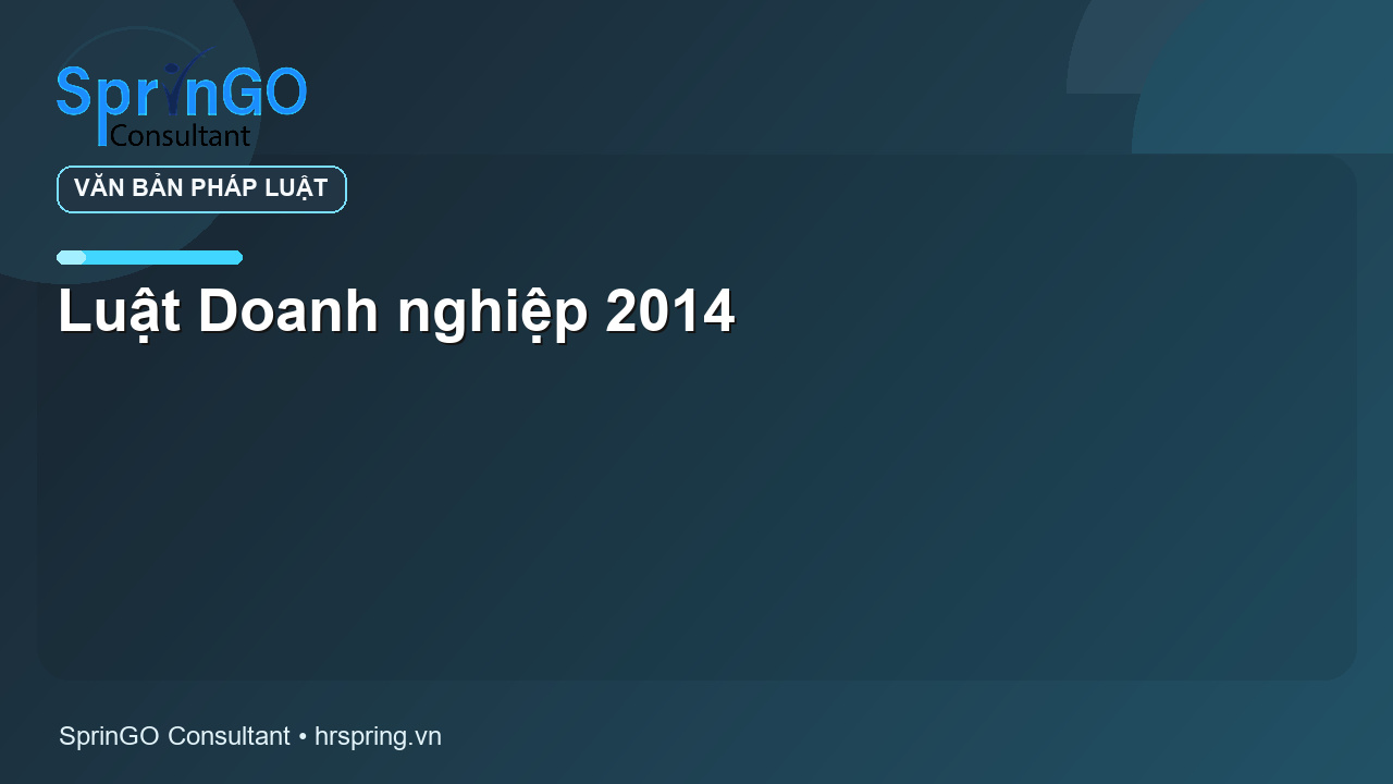 Luật Doanh nghiệp 2014