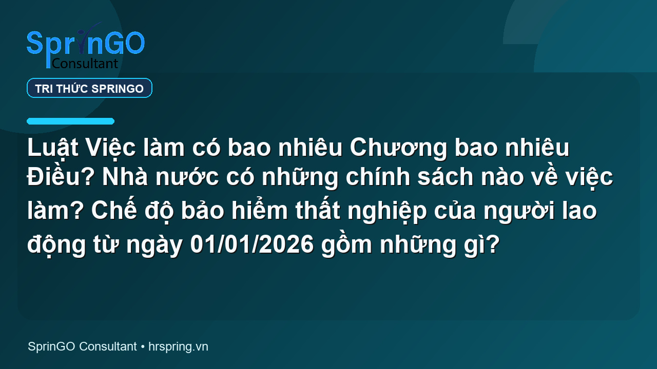 Luật Việc làm có bao nhiêu Chương bao nhiêu Điều? Nhà nước có những chính sách nào về việc làm? Chế độ bảo hiểm thất nghiệp của người lao động từ ngày 01/01/2026 gồm những gì?