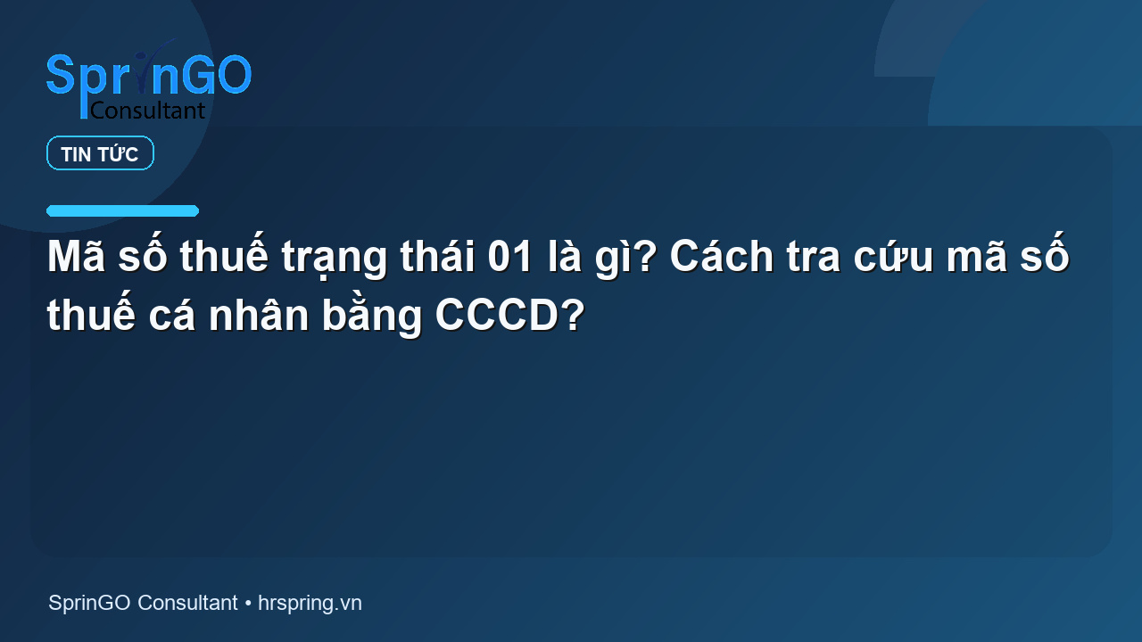 Mã số thuế trạng thái 01 là gì? Cách tra cứu mã số thuế cá nhân bằng CCCD?