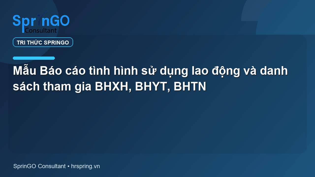 Mẫu Báo cáo tình hình sử dụng lao động và danh sách tham gia BHXH, BHYT, BHTN