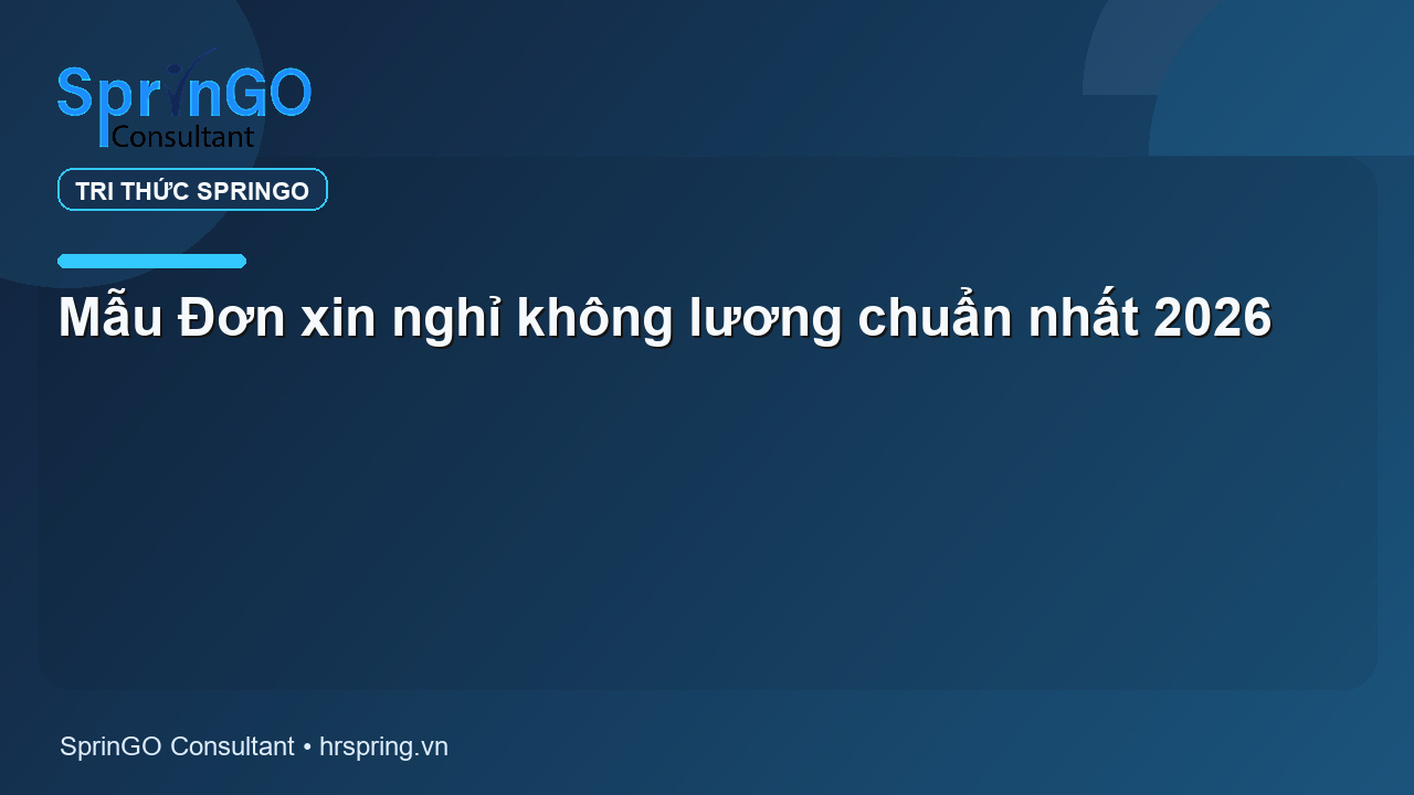 Mẫu Đơn xin nghỉ không lương chuẩn nhất 2026