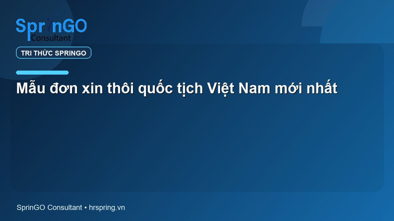Mẫu đơn xin thôi quốc tịch Việt Nam mới nhất