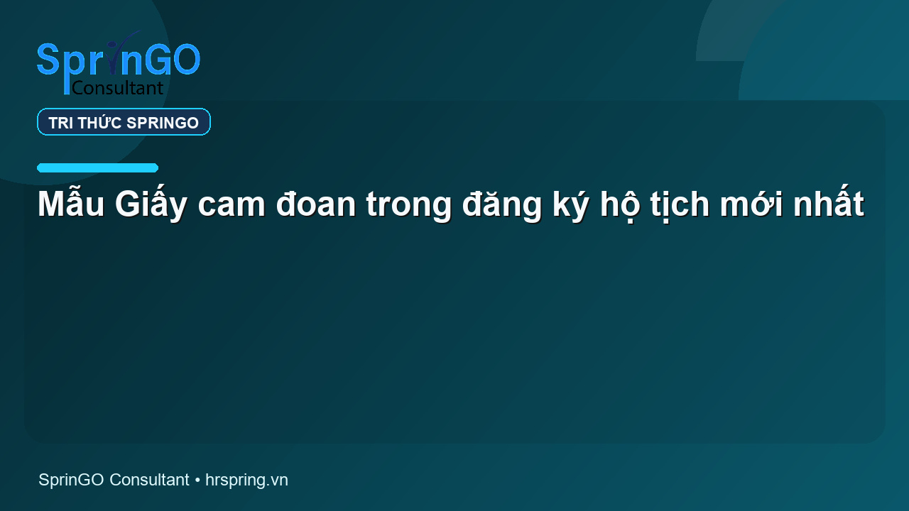 Mẫu Giấy cam đoan trong đăng ký hộ tịch mới nhất