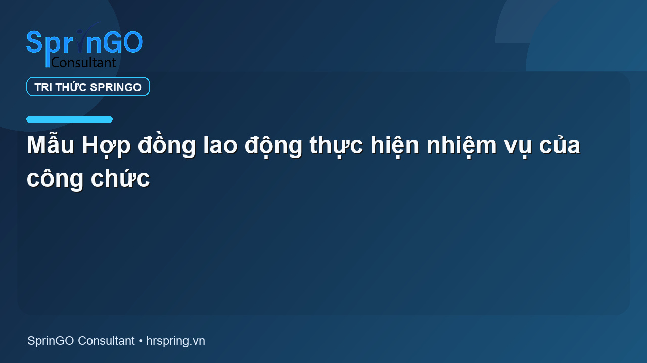 Mẫu Hợp đồng lao động thực hiện nhiệm vụ của công chức