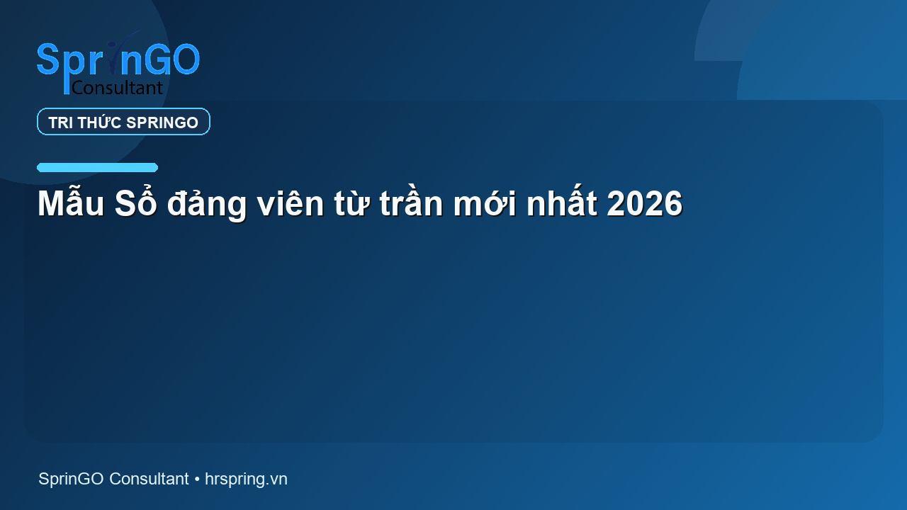 Mẫu Sổ đảng viên từ trần mới nhất 2026