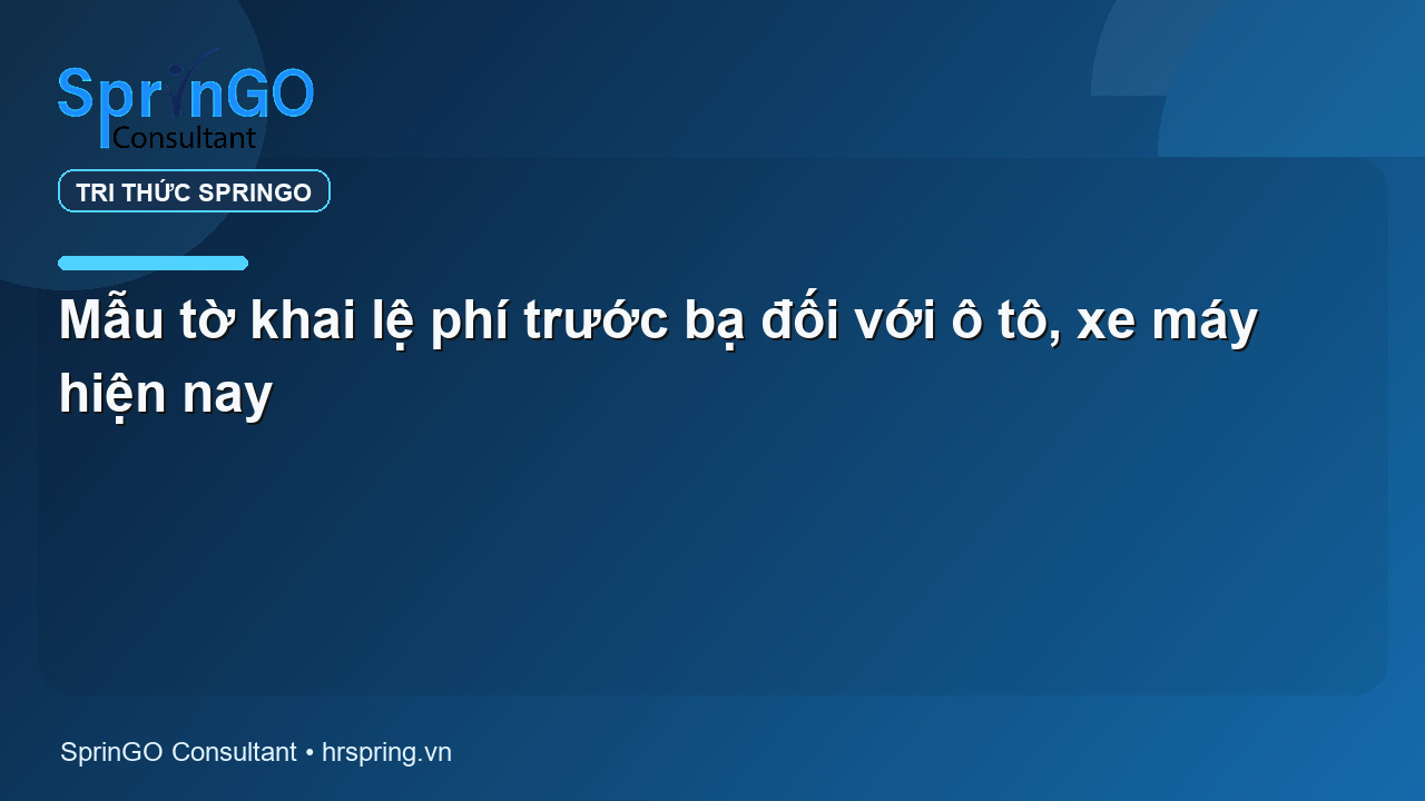 Mẫu tờ khai lệ phí trước bạ đối với ô tô, xe máy hiện nay