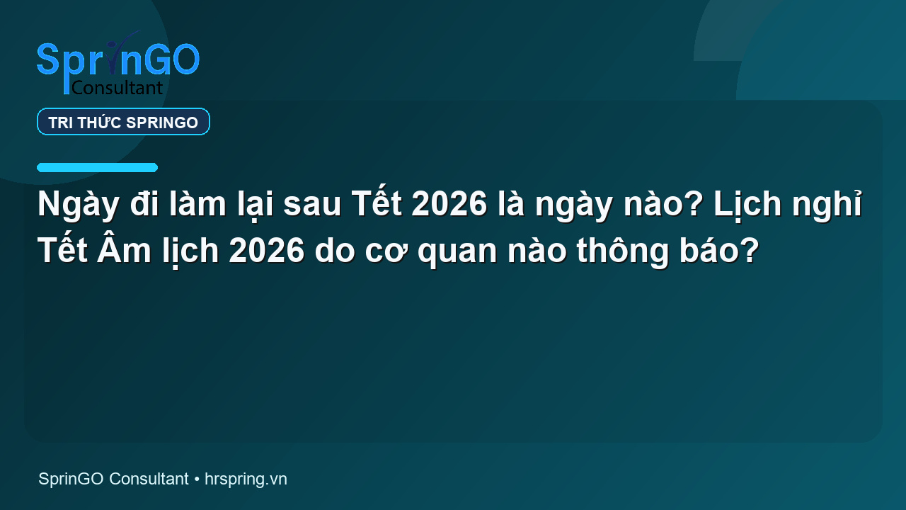 Ngày đi làm lại sau Tết 2026 là ngày nào? Lịch nghỉ Tết Âm lịch 2026 do cơ quan nào thông báo?
