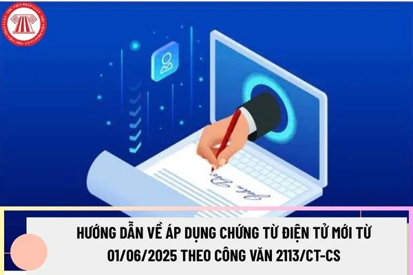 Hướng dẫn về áp dụng chứng từ điện tử mới từ 01/06/2025 theo Công văn 2113/CT-CS?