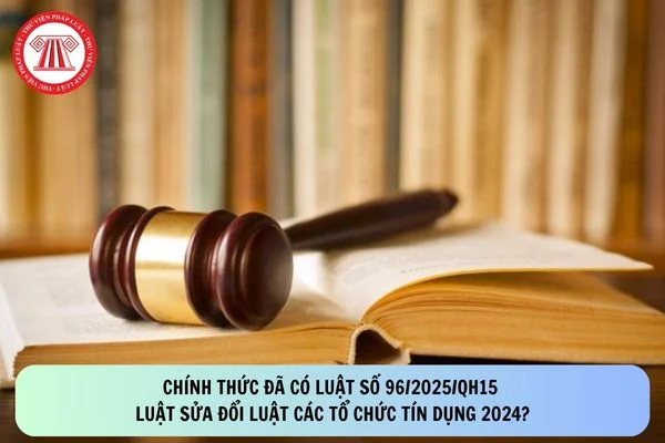 Chính thức đã có Luật số 96/2025/QH15 Luật Sửa đổi Luật Các tổ chức tín dụng 2024?