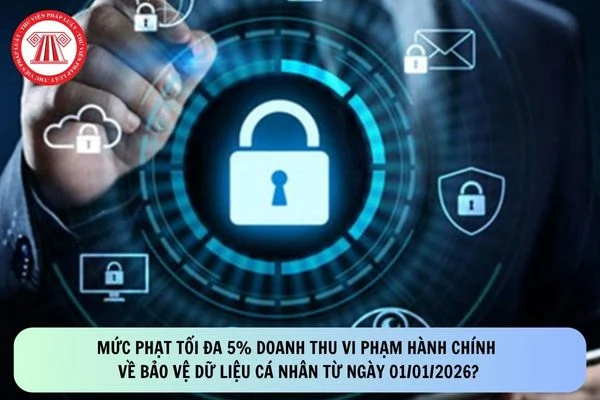 Mức phạt tối đa 5% doanh thu vi phạm hành chính về bảo vệ dữ liệu cá nhân từ ngày 01/01/2026?