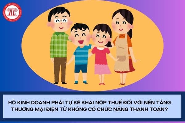 Hộ kinh doanh phải tự kê khai nộp thuế đối với nền tảng thương mại điện tử không có chức năng thanh toán?