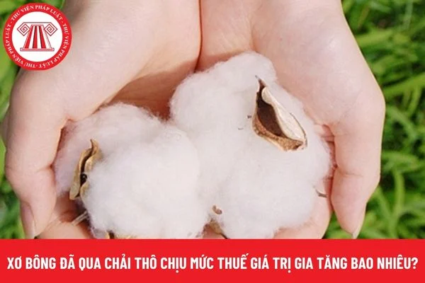 Xơ bông đã qua chải thô chịu mức thuế giá trị gia tăng bao nhiêu?