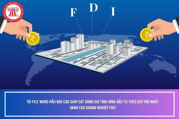 Tải file word mẫu báo cáo giám sát đánh giá tình hình đầu tư theo quý mới nhất dành cho doanh nghiệp FDI?