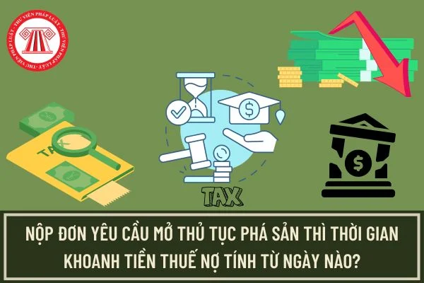 Nộp đơn yêu cầu mở thủ tục phá sản thì thời gian khoanh tiền thuế nợ tính từ ngày nào? Ai có thẩm quyền quyết định việc khoanh nợ thuế?