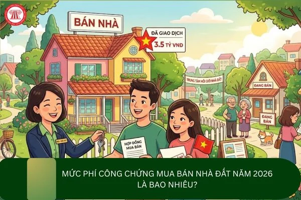 Mức phí công chứng mua bán nhà đất năm 2026 là bao nhiêu?