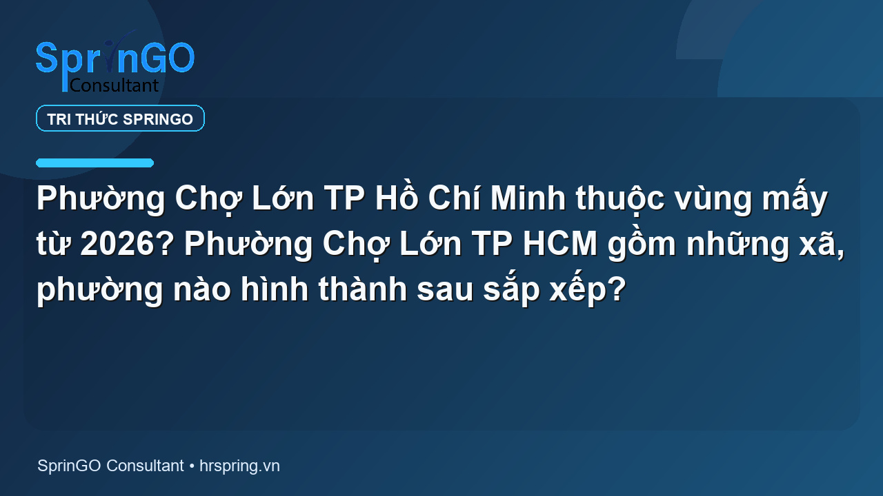Phường Chợ Lớn TP Hồ Chí Minh thuộc vùng mấy từ 2026? Phường Chợ Lớn TP HCM gồm những xã, phường nào hình thành sau sắp xếp?
