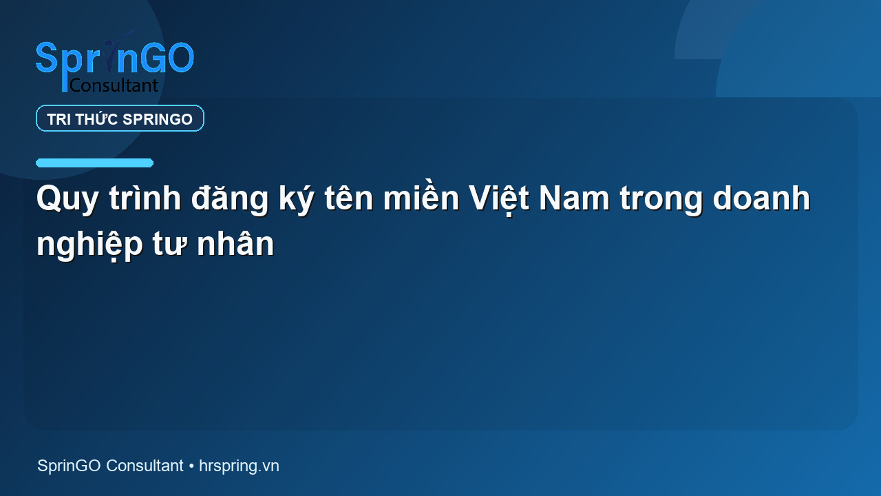 Quy trình đăng ký tên miền Việt Nam trong doanh nghiệp tư nhân