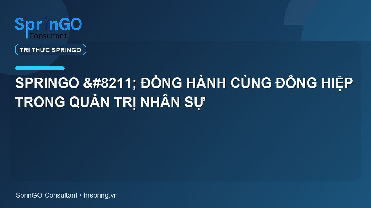 SPRINGO – ĐỒNG HÀNH CÙNG ĐÔNG HIỆP TRONG QUẢN TRỊ NHÂN SỰ