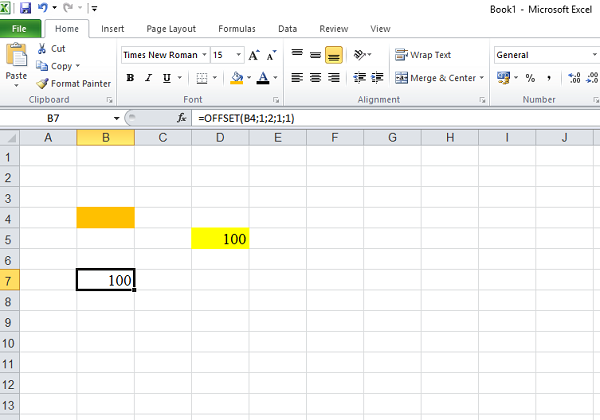 Hàm Offset và ứng dụng của hàm Offset trong Excel
