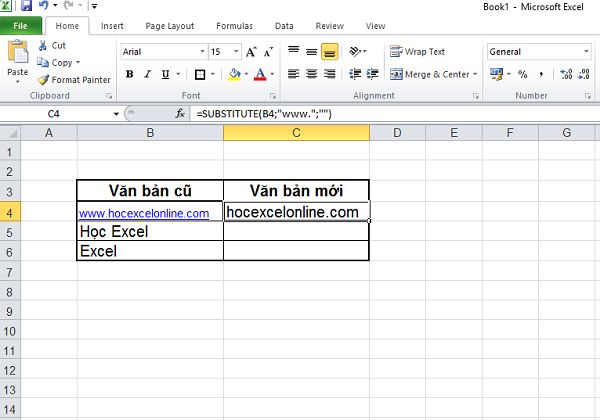 Hàm SUBSTITUTE trong Excel, hướng dẫn sử dụng và có ví dụ minh họa cụ thể