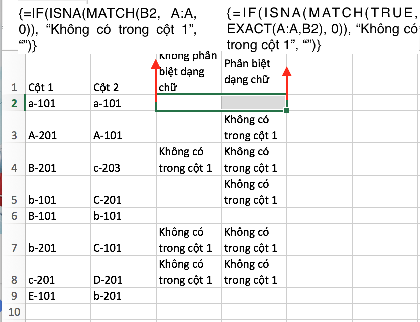 Hàm Match và các ứng dụng của hàm Match trong Excel 2007, 2010, 2013, 2016