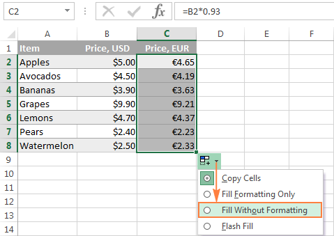 Hướng dẫn các kỹ thuật sao chép công thức theo ý muốn trong Excel