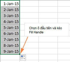 Cách điền ngày tháng vào Excel, thêm thông tin ngày tháng hiện tại, tự động điền ngày tháng vào cột
