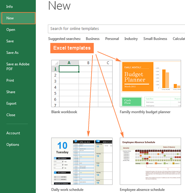 Hướng dẫn tạo template và tải template xuống trong Excel