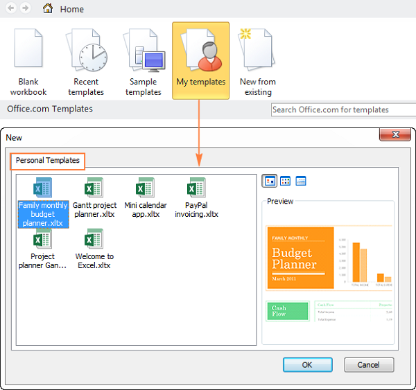 Hướng dẫn tạo template và tải template xuống trong Excel