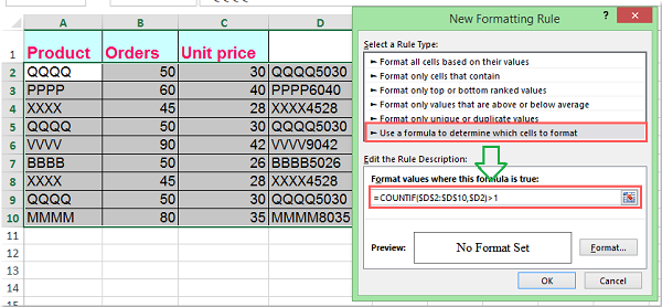 Cách tìm và chọn dòng trùng nhau trong một dãy dữ liệu trong Excel