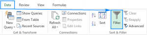 Cách lọc dữ liệu trong Excel