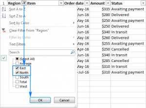 Cách lọc dữ liệu trong Excel