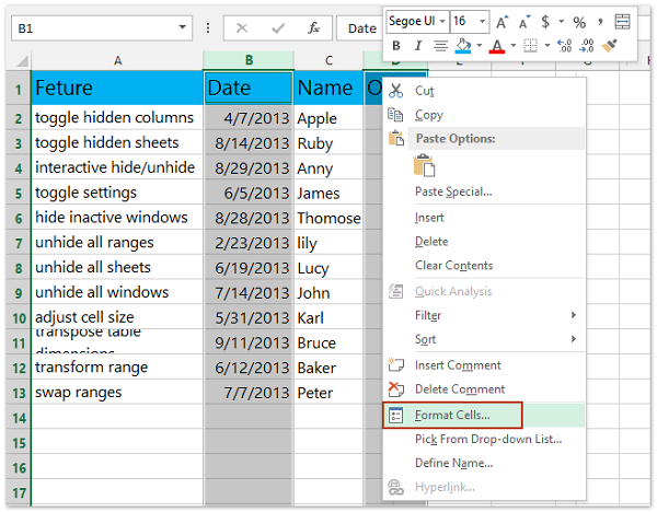 Cách bảo vệ/khóa cột ẩn trong Excel