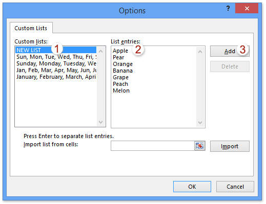 Cách tạo và điền danh sách tùy chọn mới trong Excel
