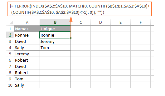 Cách lọc ra một danh sách các giá trị duy nhất và khác biệt trong Excel