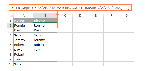 Cách lọc ra một danh sách các giá trị duy nhất và khác biệt trong Excel