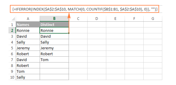 Cách lọc ra một danh sách các giá trị duy nhất và khác biệt trong Excel