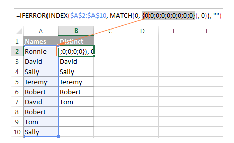 Cách lọc ra một danh sách các giá trị duy nhất và khác biệt trong Excel
