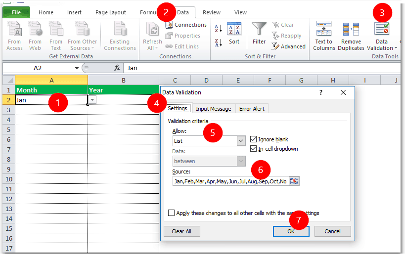 Cách thiết lập hộp thoại xổ xuống đẹp mắt cho chức năng kiểm duyệt dữ liệu Data Validation trong Excel