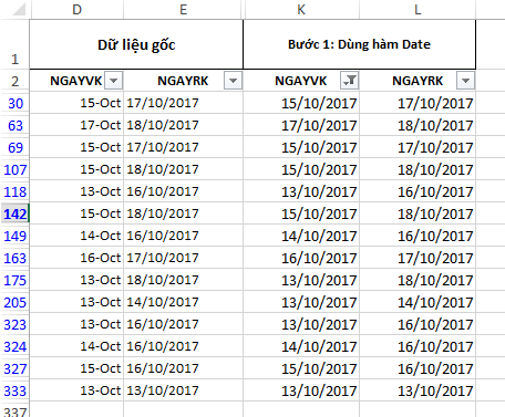 Xử lý dữ liệu ngày tháng cho đúng quy chuẩn Excel