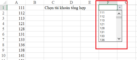 Hướng dẫn cách lọc danh sách tài khoản tổng hợp trong danh mục tài khoản kế toán