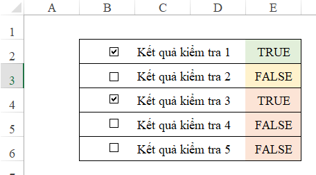 Hướng dẫn cách đếm giá trị đúng sai bằng hàm COUNTIF trong Excel