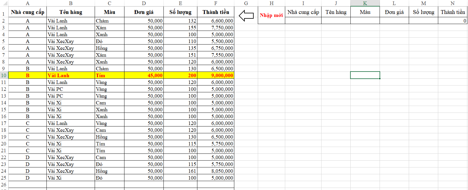 Hướng dẫn cách sắp xếp thứ tự dữ liệu tự động trong Excel bằng VBA