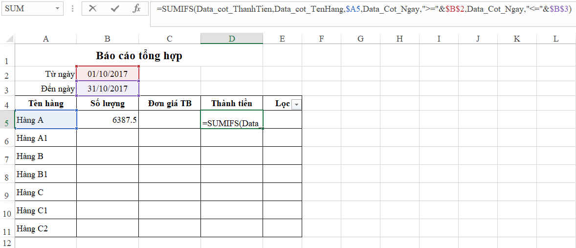 Hướng dẫn cách lập báo cáo tổng hợp tự động với Excel và VBA