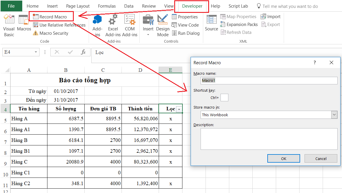 Hướng dẫn cách lập báo cáo tổng hợp tự động với Excel và VBA