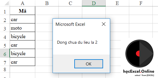 Hướng dẫn sử dụng phương thức FIND trong VBA
